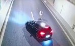 опасна снимка магистрала струма шофьор спря тунел железница снима колата