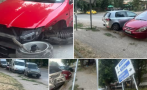 млад шофьор помете пет коли микробус видин