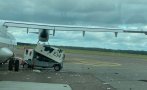 финландски самолет сблъска обслужващ автомобил хелзинки снимка