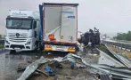 последните минути магистрала хемус блокирана обърнаха два тира