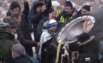 руско американски екипаж завърна земята космическия кораб союз