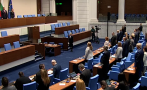 първи скандал парламента новата година костадинов възраждане бойкотираха химна снимки