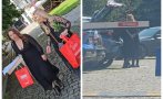 пик милица гладнишка тъпче багажника колата торбите шопинг сестра емилия снимки
