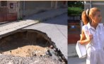 улица пропадна заради огромна дупка лом
