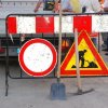 куриозен инцидент ремонтът столична улица погълна цял джип снимка