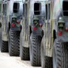 военни колони изтеглят полигона корен