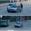 брутална агресия пътя мъж удря жена засича колата видео